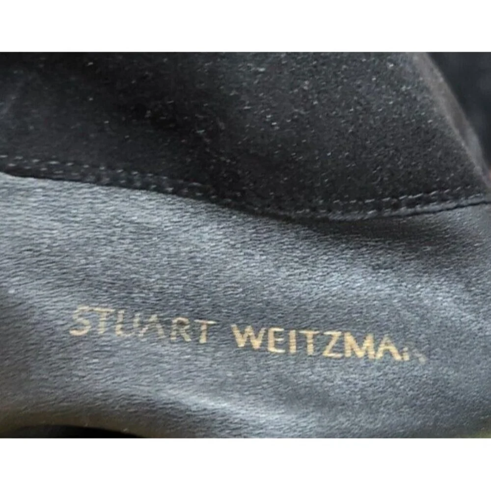 $850 STUART WEITZMAN Reserve Boot OVER THE KNEE SUEDE BOOT BLACK Size 6